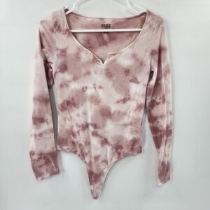 Victoria's Secret PINK tie dye bodysuit long sleeve small
